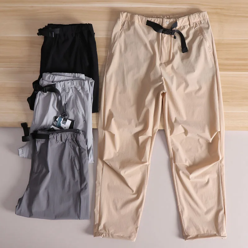 

Qui Dry Outdoor Function Loose Wide Fit Trousers Men's Spring Summer Sports Casual Straight Leg Long Pants