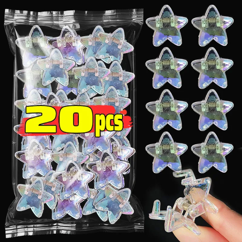 

Women Small Laser Star Hair Clips Y2K Colorful Summer Hairpins Retro Cute Headwear Accessories Clips Fashion Hair Jewelry New
