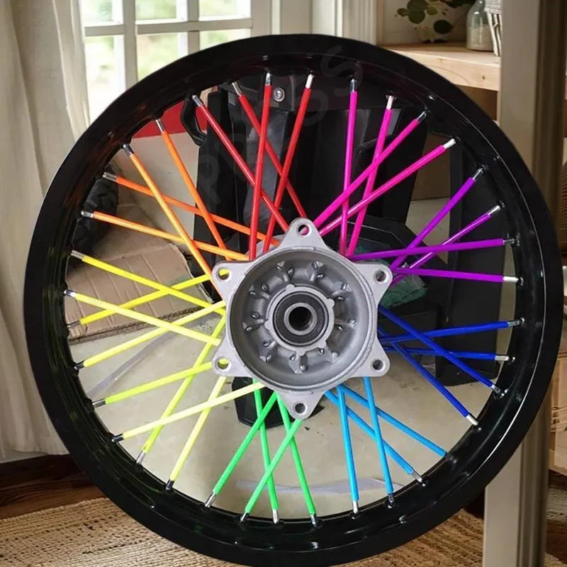 

Bike/Motorcycle Rim Spoke Wrap Kit, 36/72pcs, Bike Wheel Protector Rims Skin Trim Covers Pipe in Various Colors