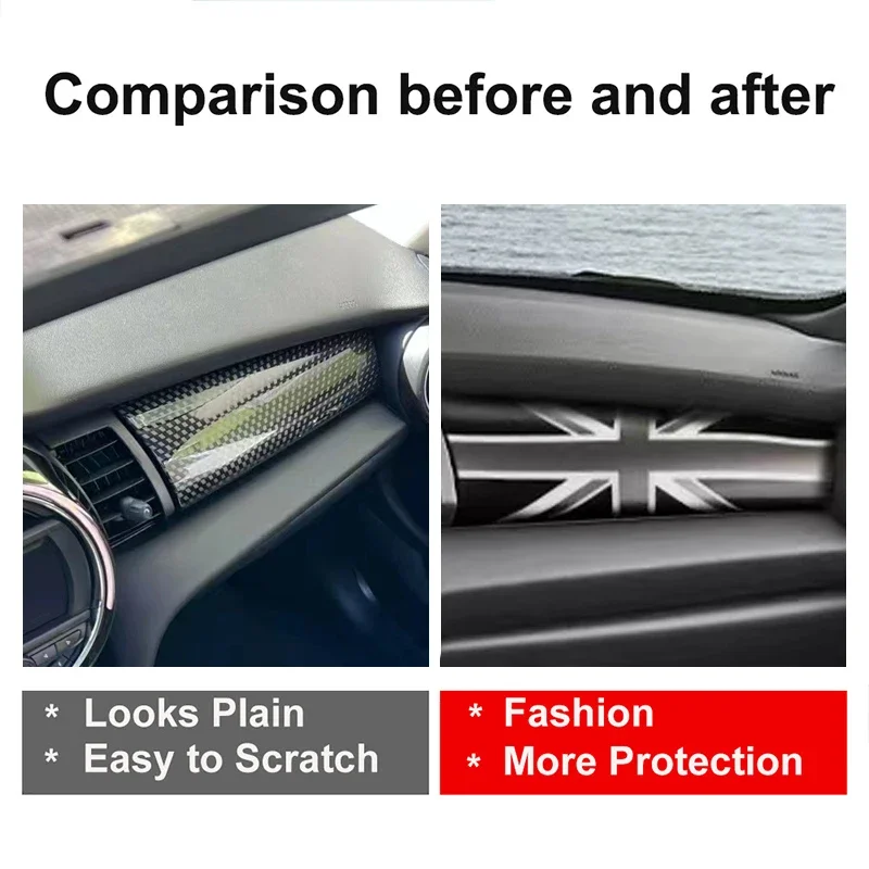 The Black Flag Car Dashboard Trim Panel Cover Sticker Case Interior For Mini Cooper S One F55 F56 F57 Car-Styling Accessories