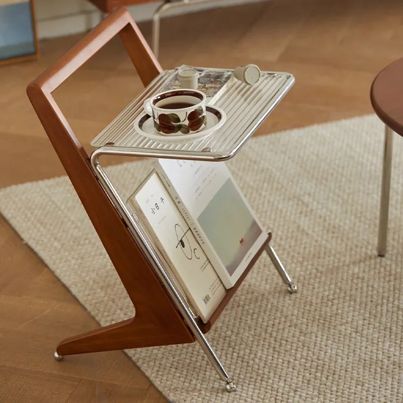 Solid Wood Side Table, Small Coffee Table, Bedside Sofa, Mini Small Creative Bedroom, Simple Design, Corner Table