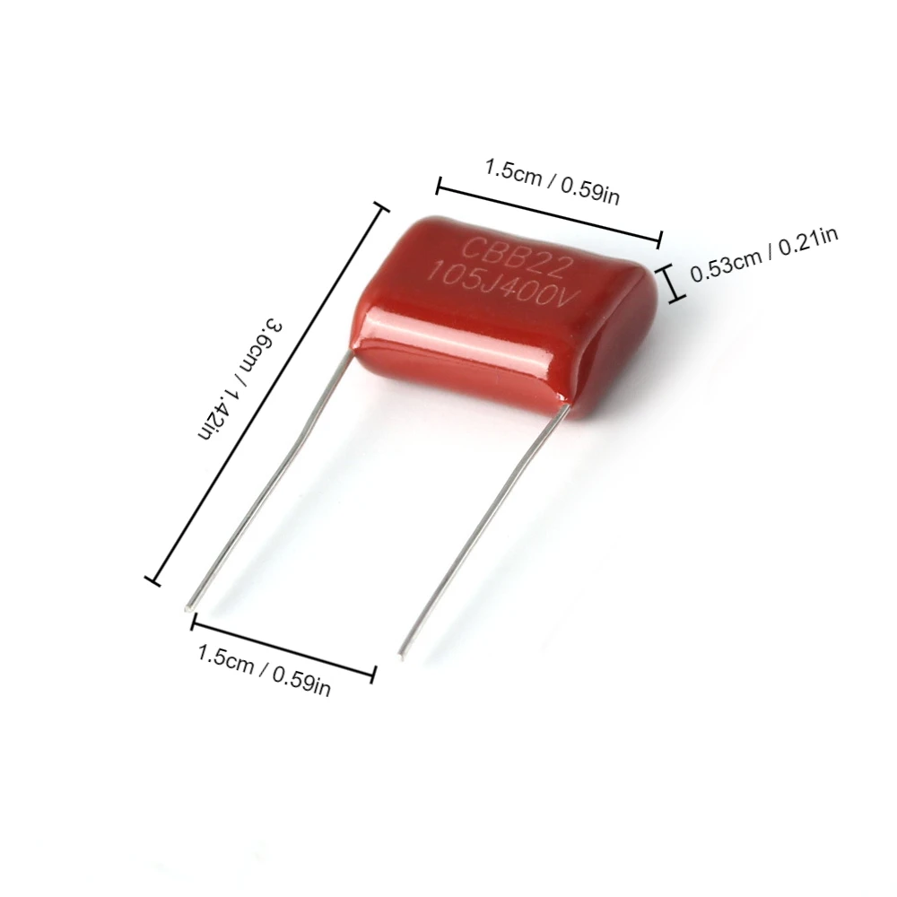 40 stücke 400V cbb Kondensator 0,1 0,47 7,5 uf uf 1uf Polypropylen-Filmkondensator-Kit p mm/10mm/15mm