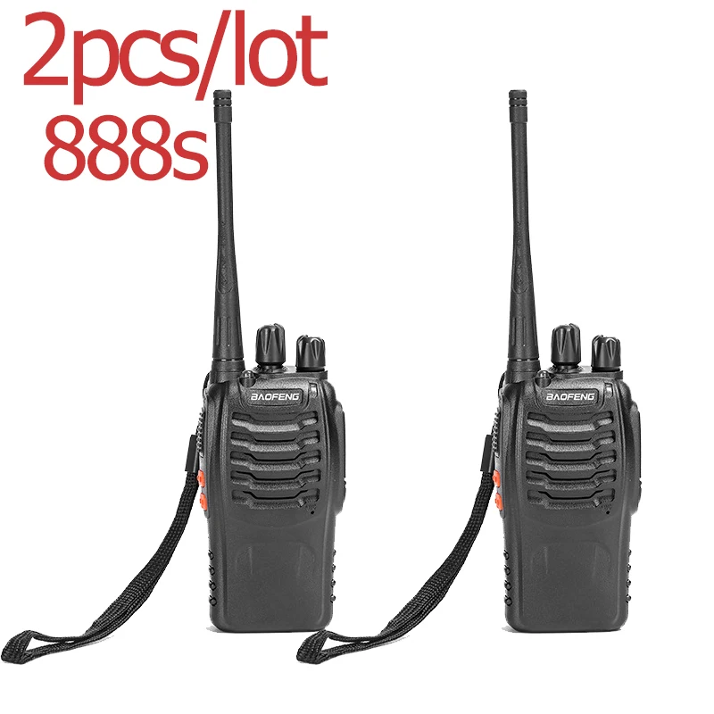 2 Buah/Lot Baofeng BF-888S Walkie Talkie Set Radio Dua Arah BF 888S UHF 400-470MHz 16CH Walkie-Talkie Radio Transceiver