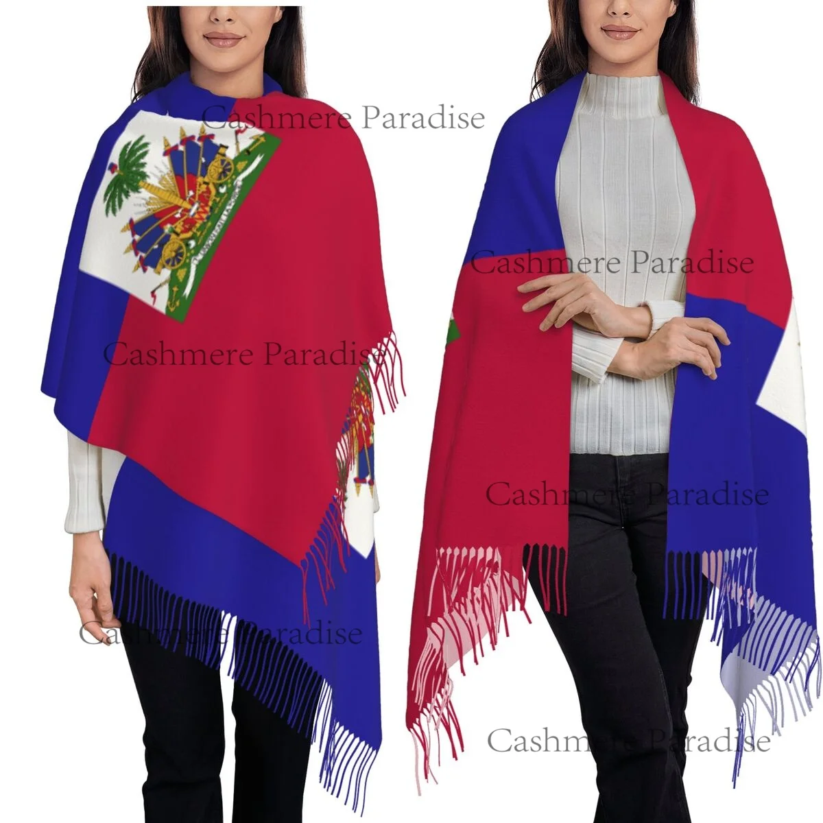 

Haiti Flag Womens Warm Winter Infinity Scarves Scarf Autumn and winter