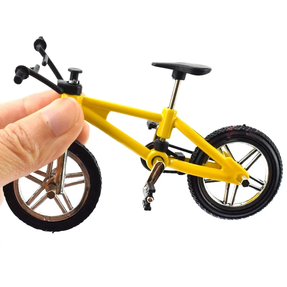 High Quality Colorful Mini Finger Bike Alloy Brake Rope Plastic Finger Bicycle Boys Creative Game Bike Model Toys