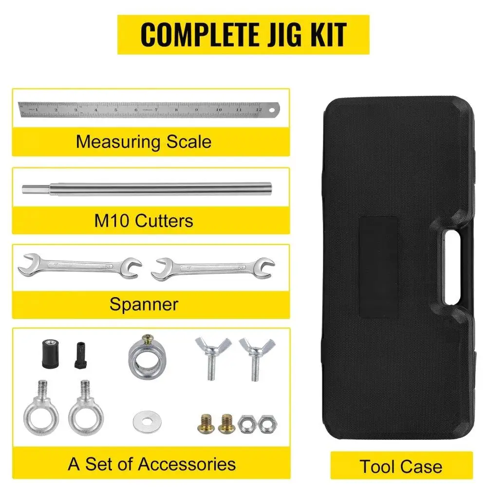 16-Piece Mortise Door Lock Opener Kit with Tungsten Steel Cutters & Accessories for wooden Doors