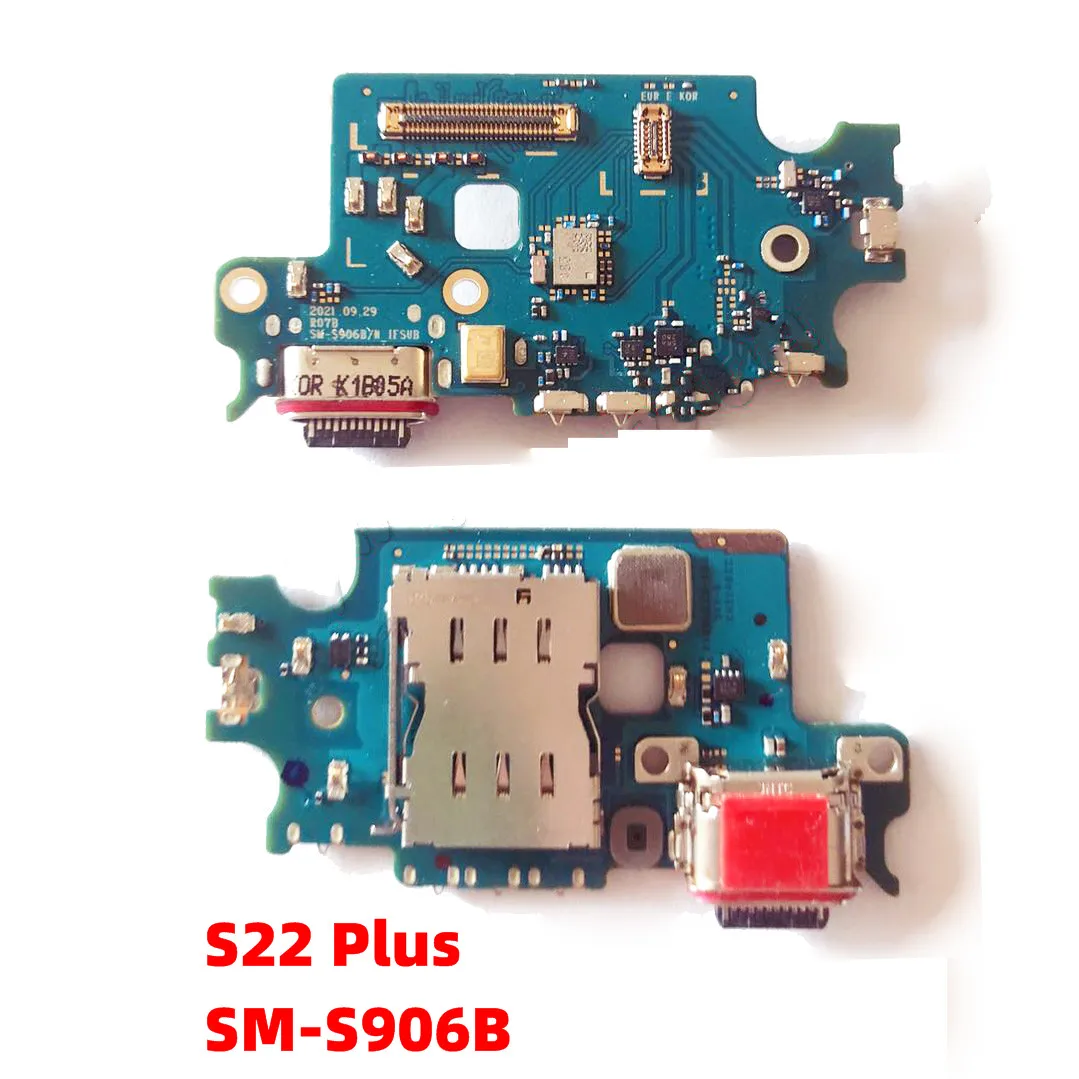 With IC For Samsung Galaxy S22 , S22 Plus, S22 Ultra  USB Charging Port Board  Charger Dock Connector Flex Cable Parts