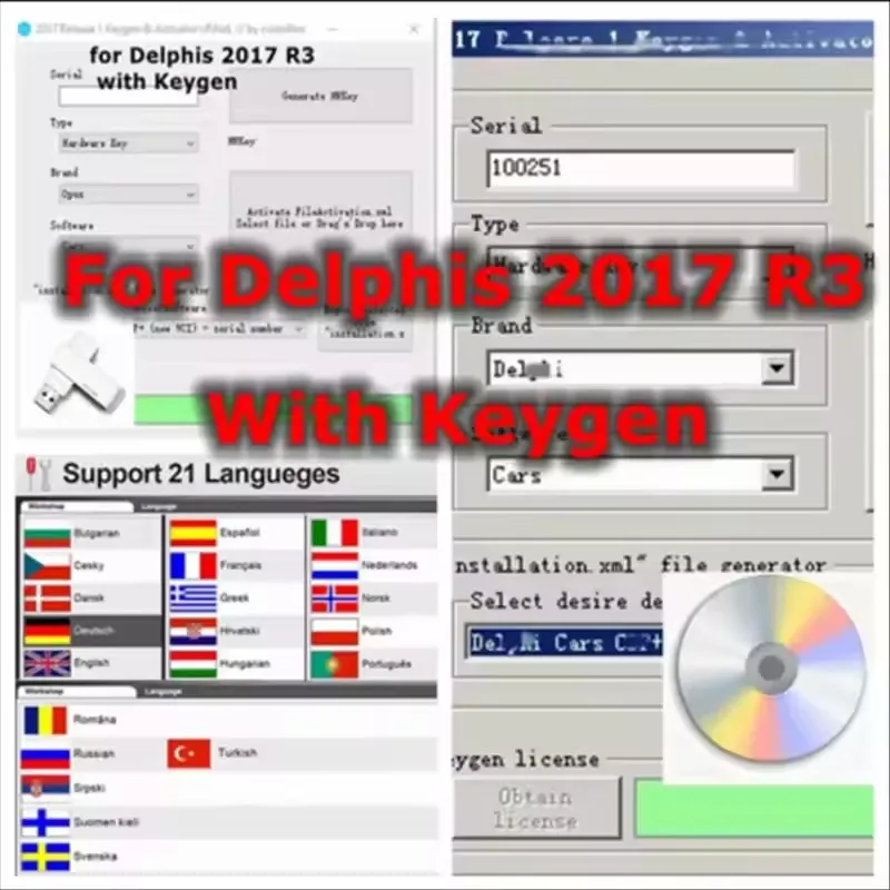 

2025 NEW Arrival 2021.11 Keygen 2020.23 for VdIJk Autocoms Pro Vd Ds150e Cdp TNESF DELPHIS ORPDC Support 2021 Years Cars Truck