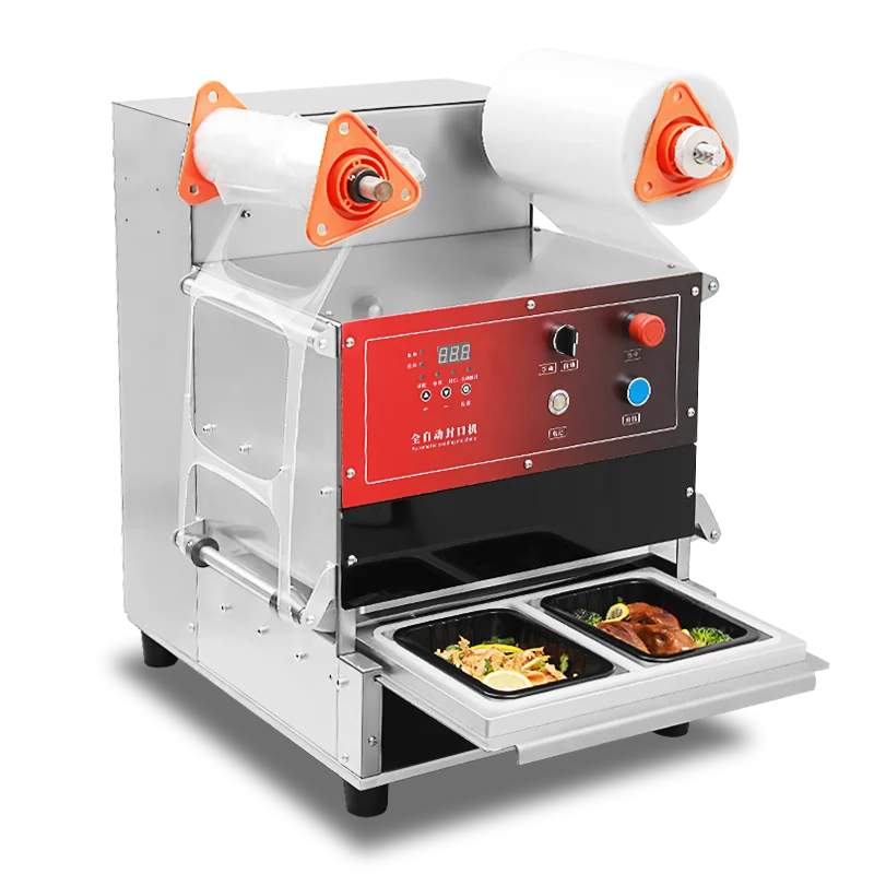 

Electric Factory Direct Sale Durable Stainless Steel Fast Food Noodles Tray Sealing Machine Plastic PP Tray Packaging Sealer