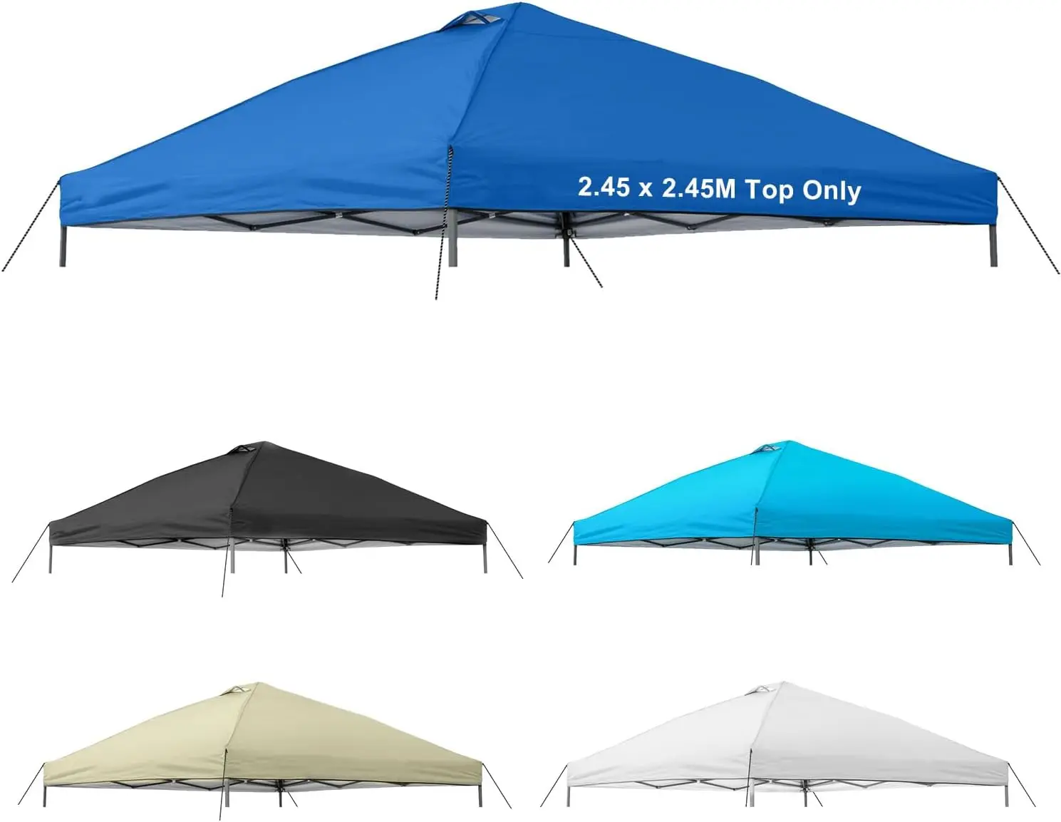 

8x8 Canopy Replacement Top Cover,Waterproof Pop Up Canopy Replacement Cover with Air Vent Ropes for Outdoor Garden Patio Picn