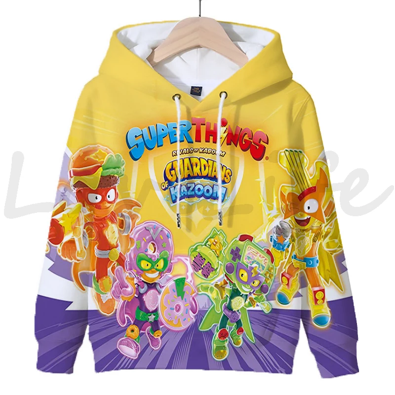 Superzings Serie 9 Kazoom Hoodies Boys Girls Pullovers Tops Kids Super Zings Sweatshirt Harajuku Streetwear Sudadera Autumn Coat