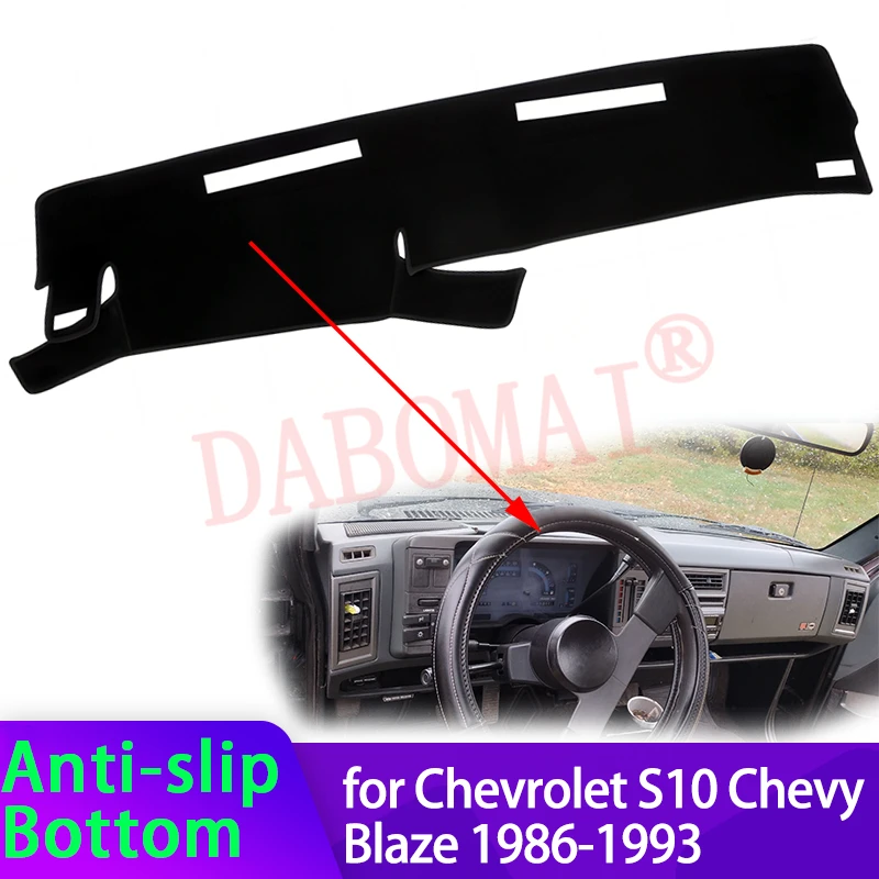 Alfombrilla Protectora para el Tablero del Auto, para Chevrolet S10, Chevy Blaze, GMC S15, Jimmy, Sonoma 1986-1993, Parasol, Cojín Antideslizante