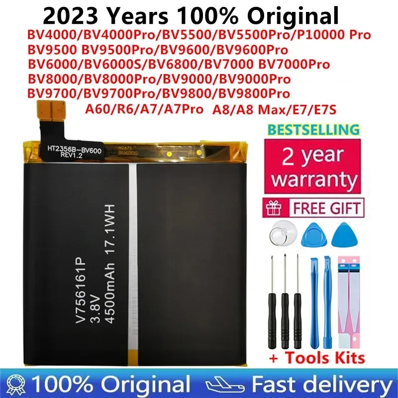 Original Phone Battery For Blackview, A7, A8, A60, R6, E7, E7S, A8 Max, A20, BV4000, BV5000, BV6000, BV6000S, BV7000, BV8000, BV