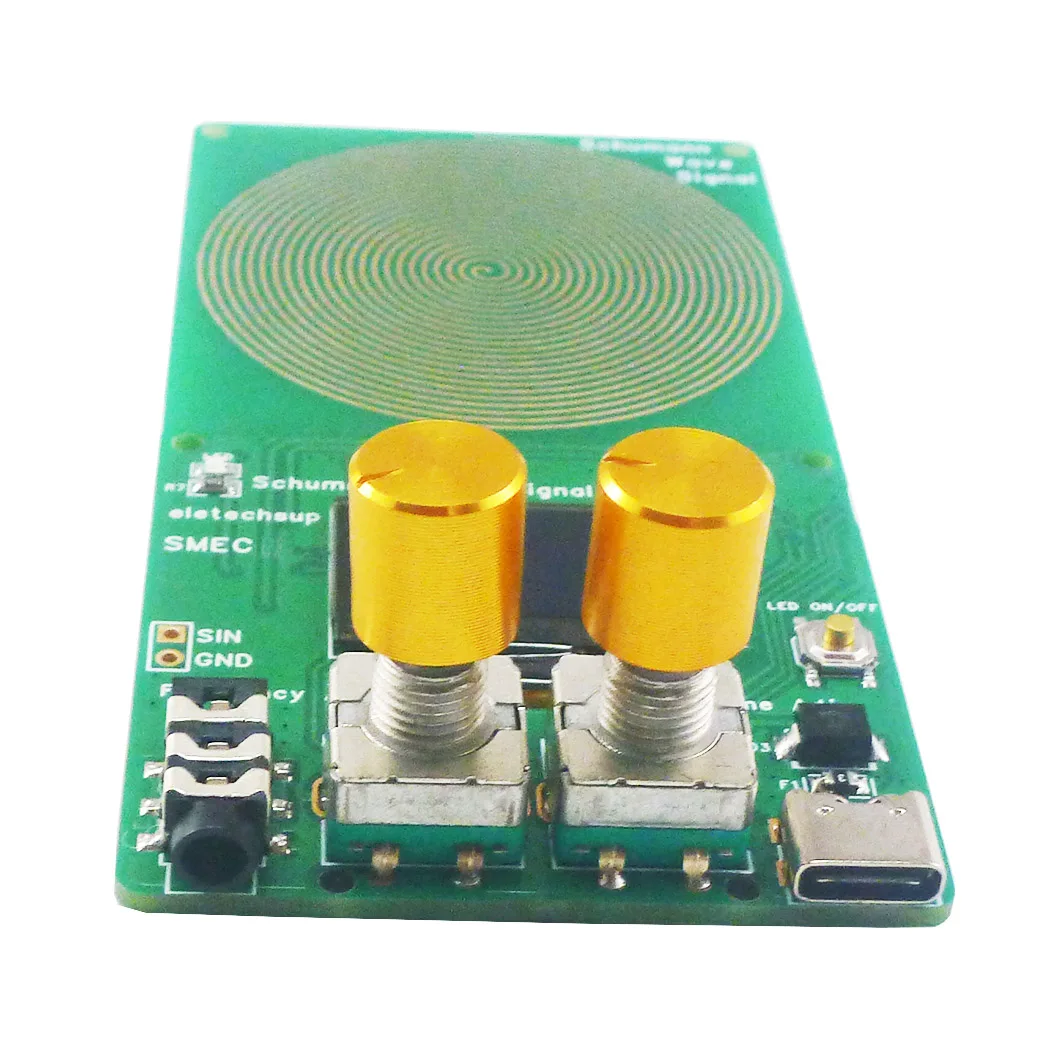 Mini Volume Frequency Continuously Adjustable LCD Encoder Adj 0.01-100kHz Ultra Low Schumann Resonances SR Signal Generator