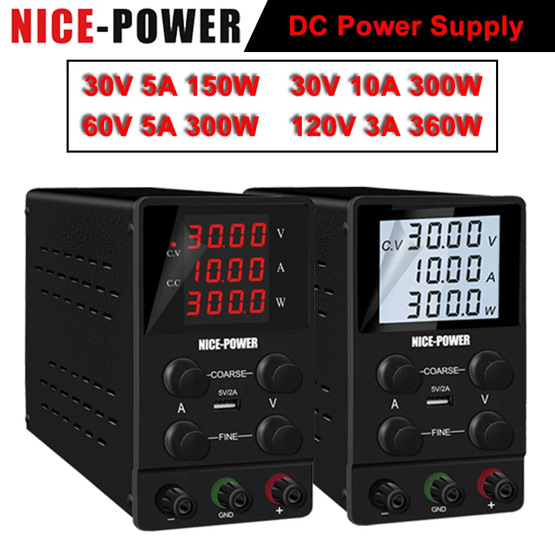 

Регулируемый лабораторный источник питания Nice-power 30 в 10 а 12 в 300 Вт DC LCD 4-значный источник питания 220 В