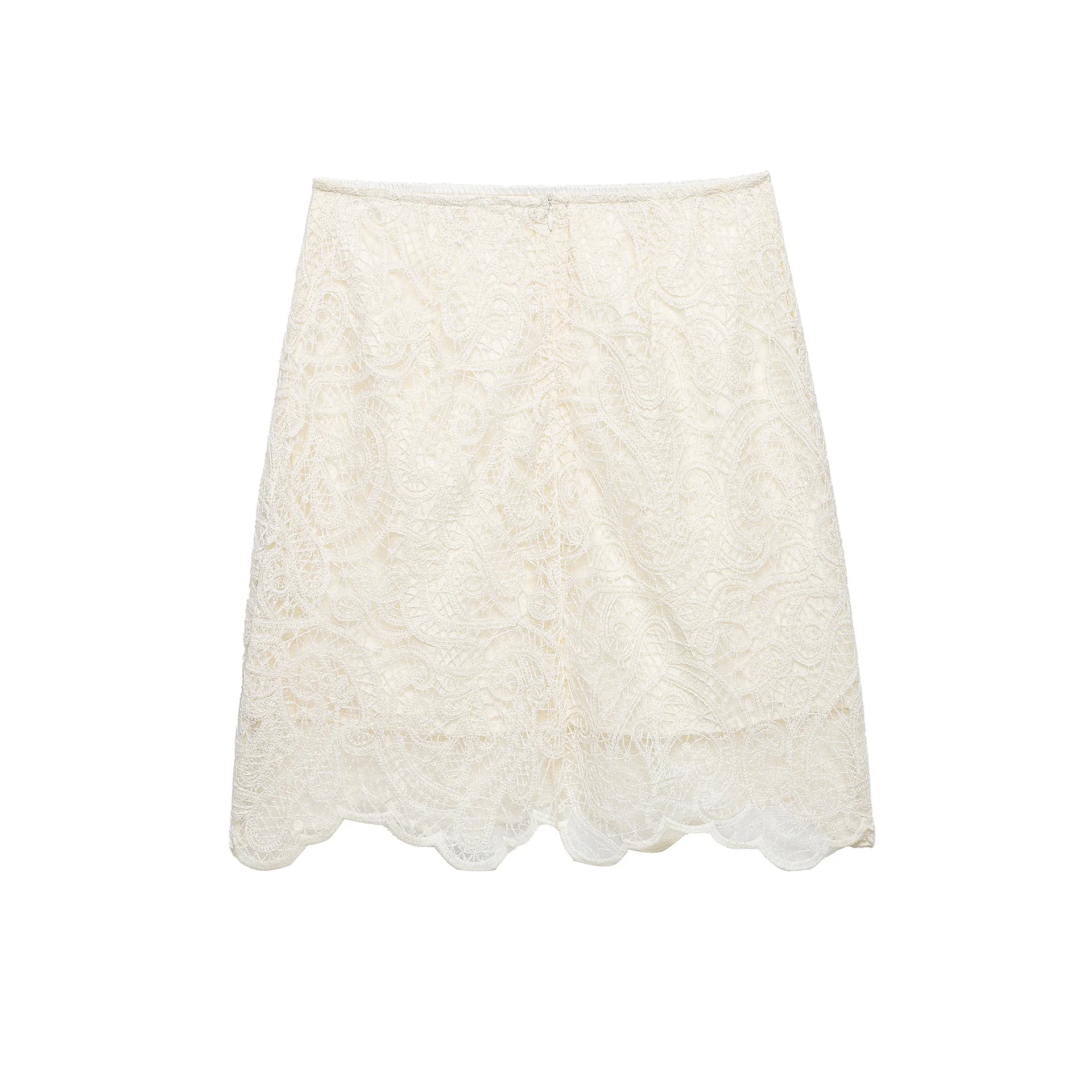 女性のファッションスタイルレースベージュレース長袖ブラウスハ - Women Formal Wear White Shirt のレビューと価格