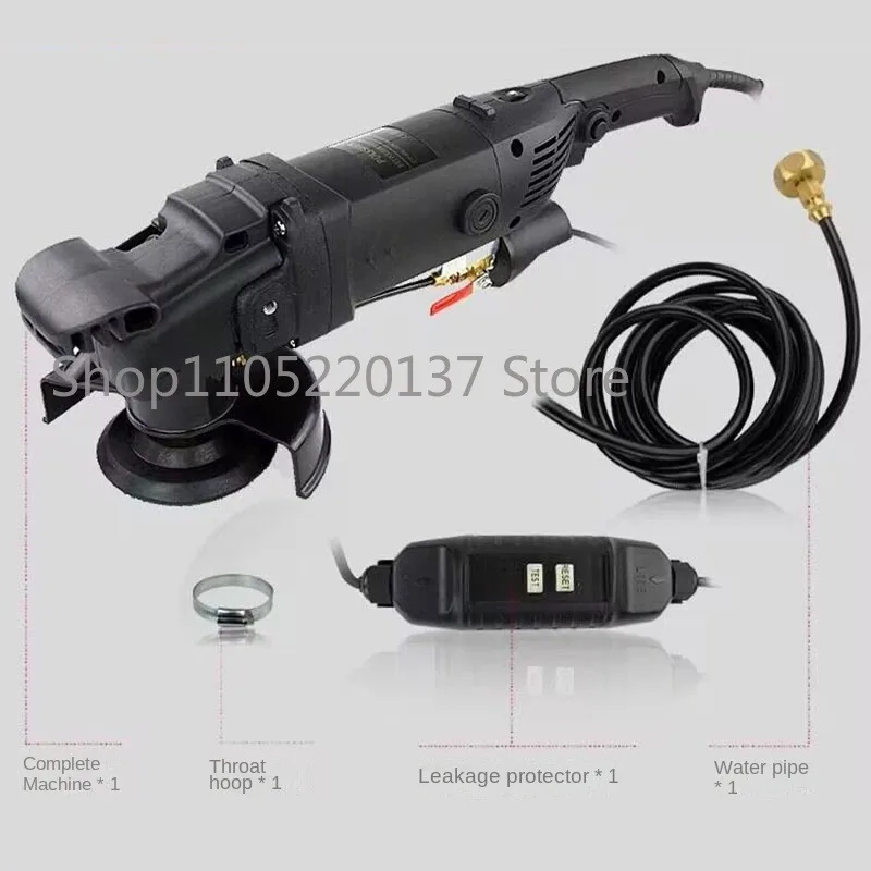 1200W 220V Marble Angle Grinder Stone Wet Polishing Machine with Water Spray for Granite Concrete Marble - Wet Angle Grinder