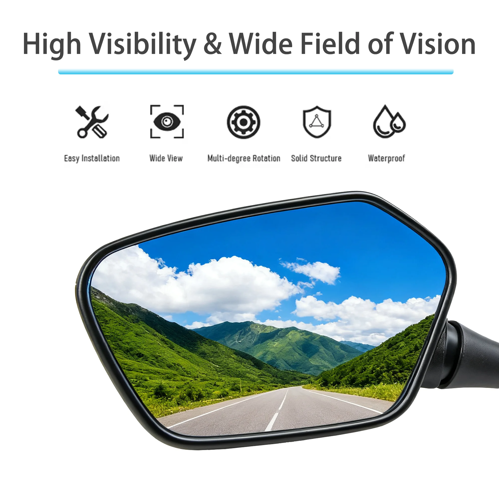 صالح لهوندا CRF250 L M R رالي CRF450L/RL CB500 F X CB1000R دراجة نارية الرؤية الخلفية المرايا الجانبية مرآة الرؤية الخلفية 2013-2018 #3