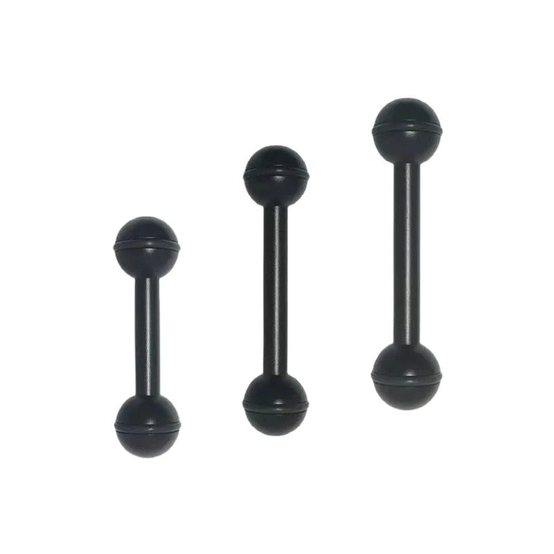 25.4mm Ball Head With Rubber Ring Universal Extension Rod Diving Fill Light Arm Butterfly Clip Photography Clip Arm Accessories