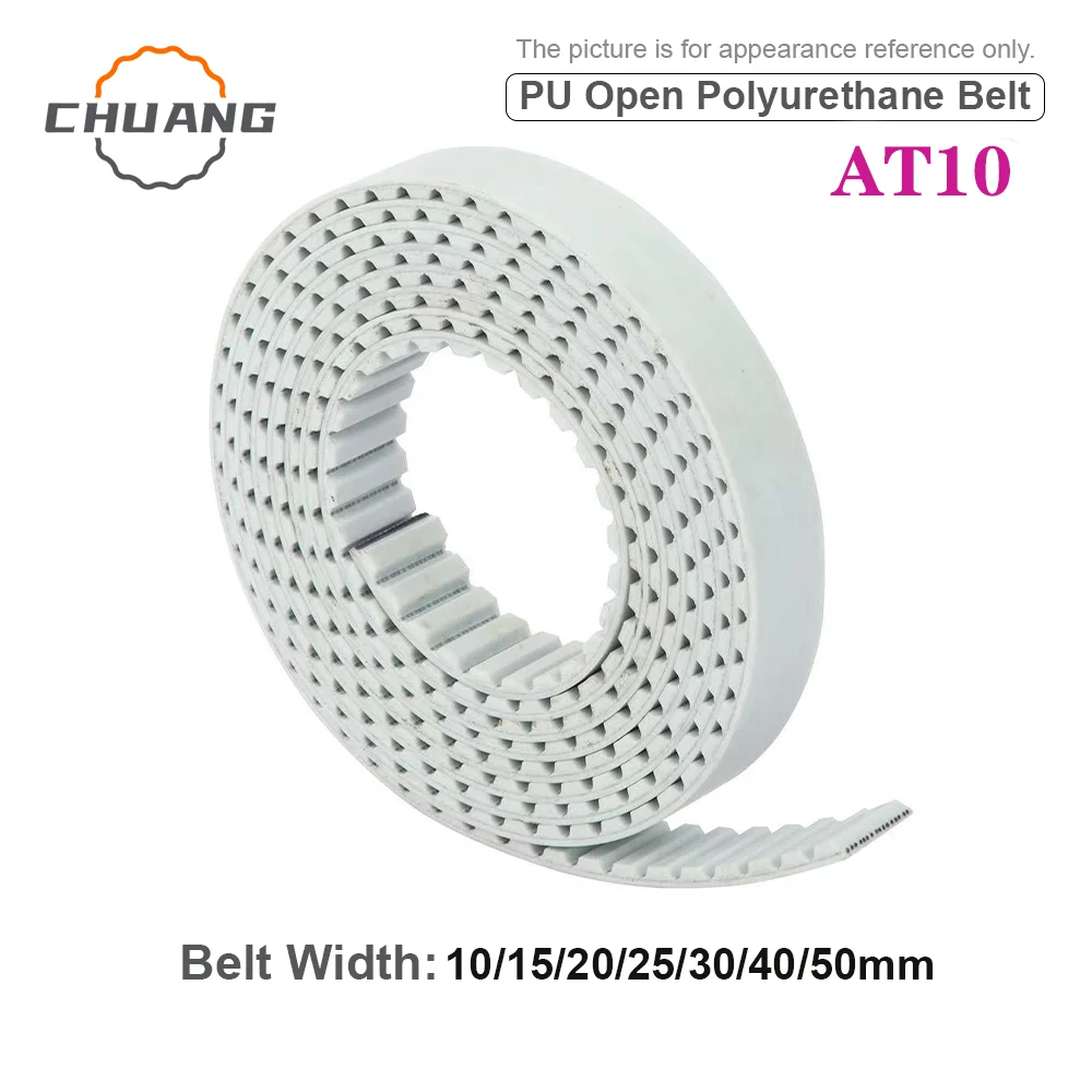 

PU AT10 Type High Quality Open Belt Width 10/15/20/25/30/40/50mm Timing Polyurethane Transmission Belt For 3DPrinters Etc