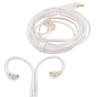 0.75mm 2 Pin Headphones Wire Gold-plated Pin 3.5MM with Mic for KZ Headphones for KZ ZAX/ASF/ASX/DQ6/AST/ZAS/EDX PRO/ZEX/ZEX PRO