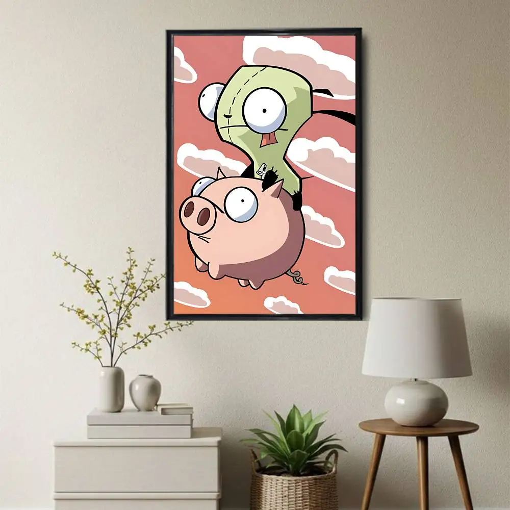 game Classics Alien Invader Zim Poster HD Art Wall Waterproof Home Living Room Bedroom Bar Aesthetic Decoration