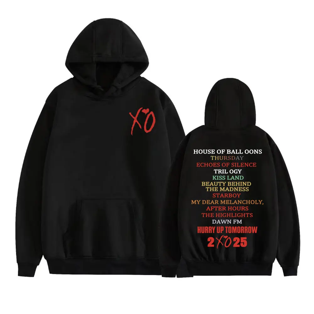 The Weeknd After Hours Album 2025 Print Hoodies Men's Clothing Fashion Hip Hop Street Sweatshirt Fleece Comfort Oversized Hooded