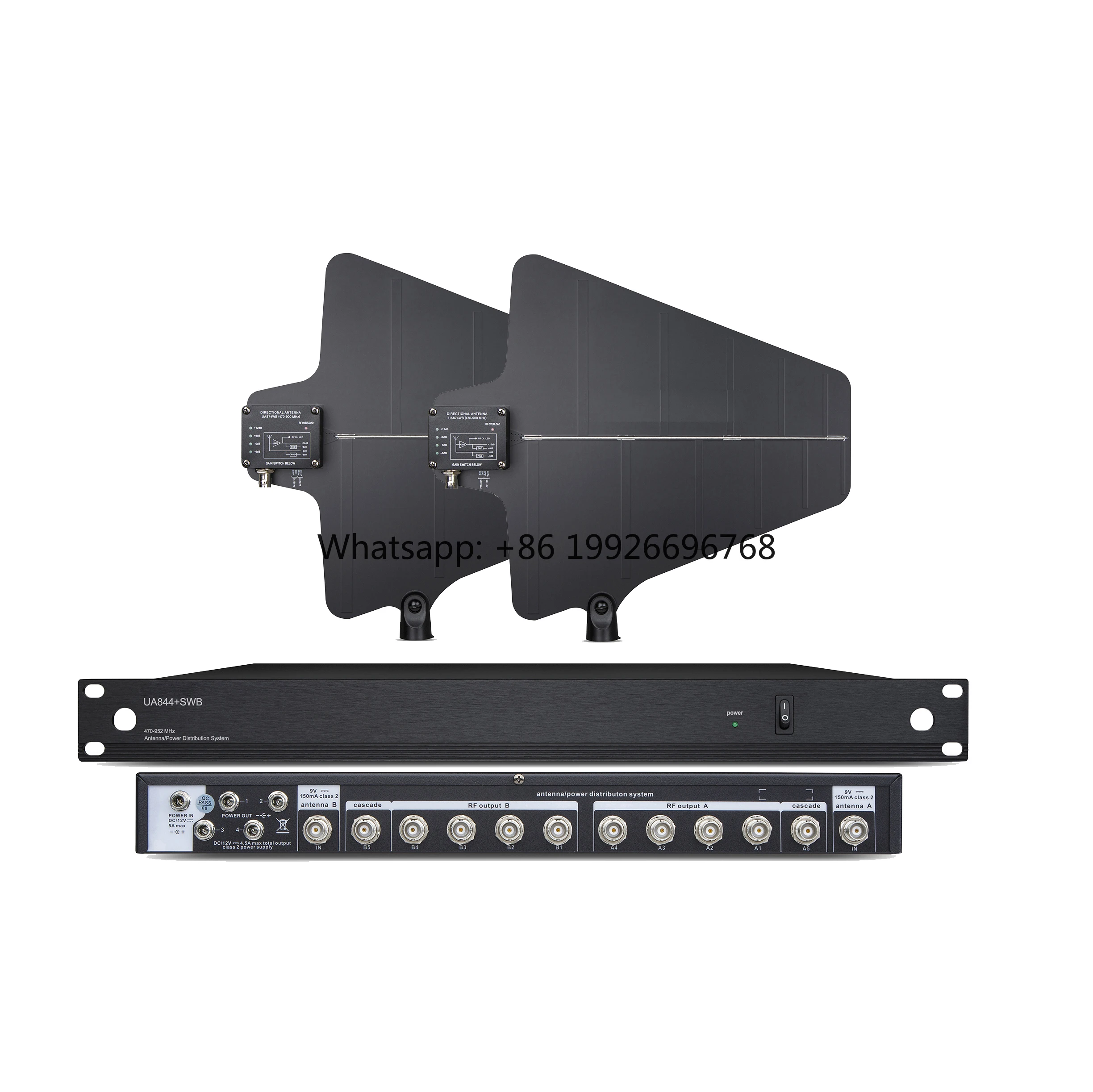 

UA844 Professional USB Microphone Amplifier with XLR Connector 10-Channel Antenna Distribution System for Wireless Communication