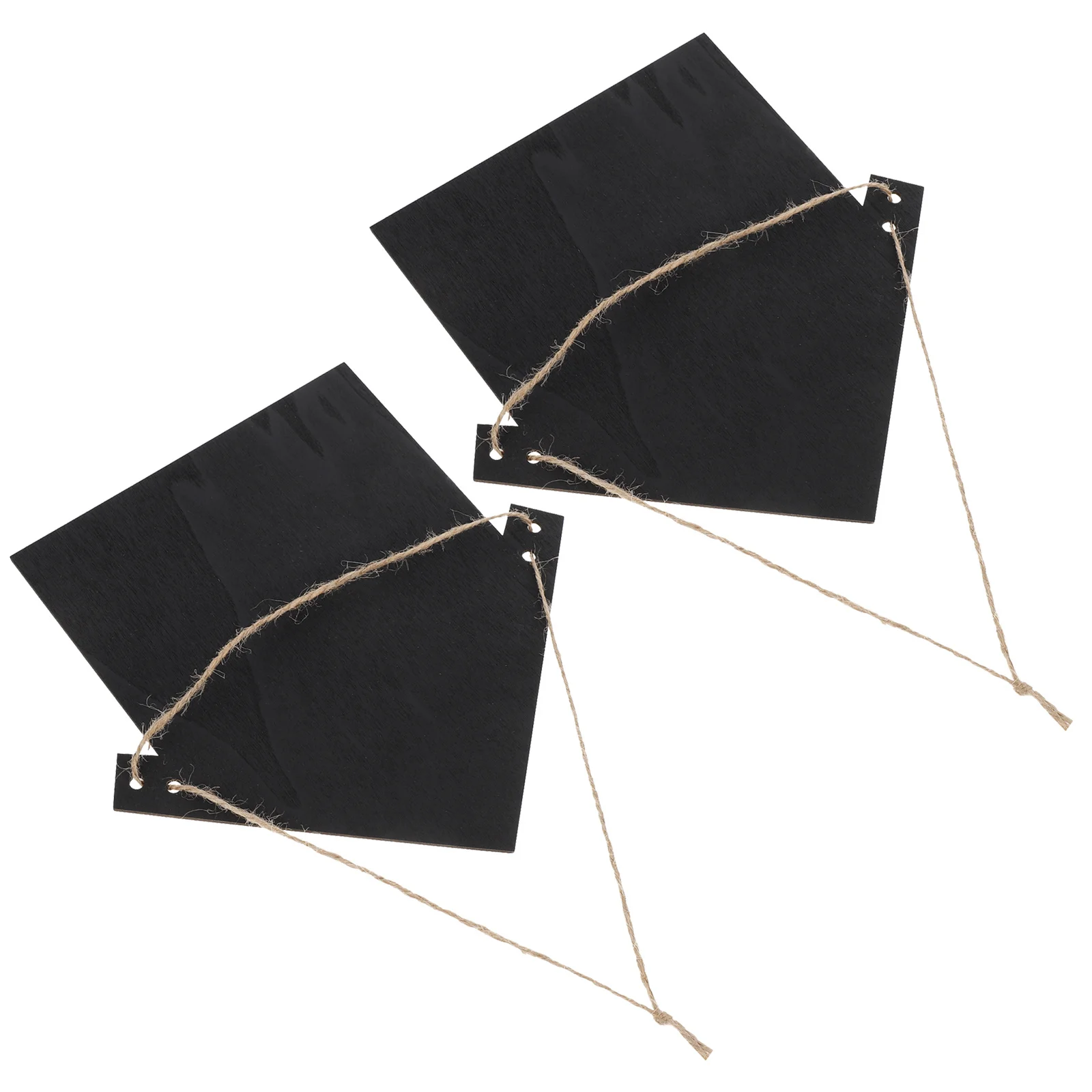 

2Pcs Hanging Chalkboard Sign Black Mini Blackboard Erasable Message Board Home Decor Writing Blackboard Ornament