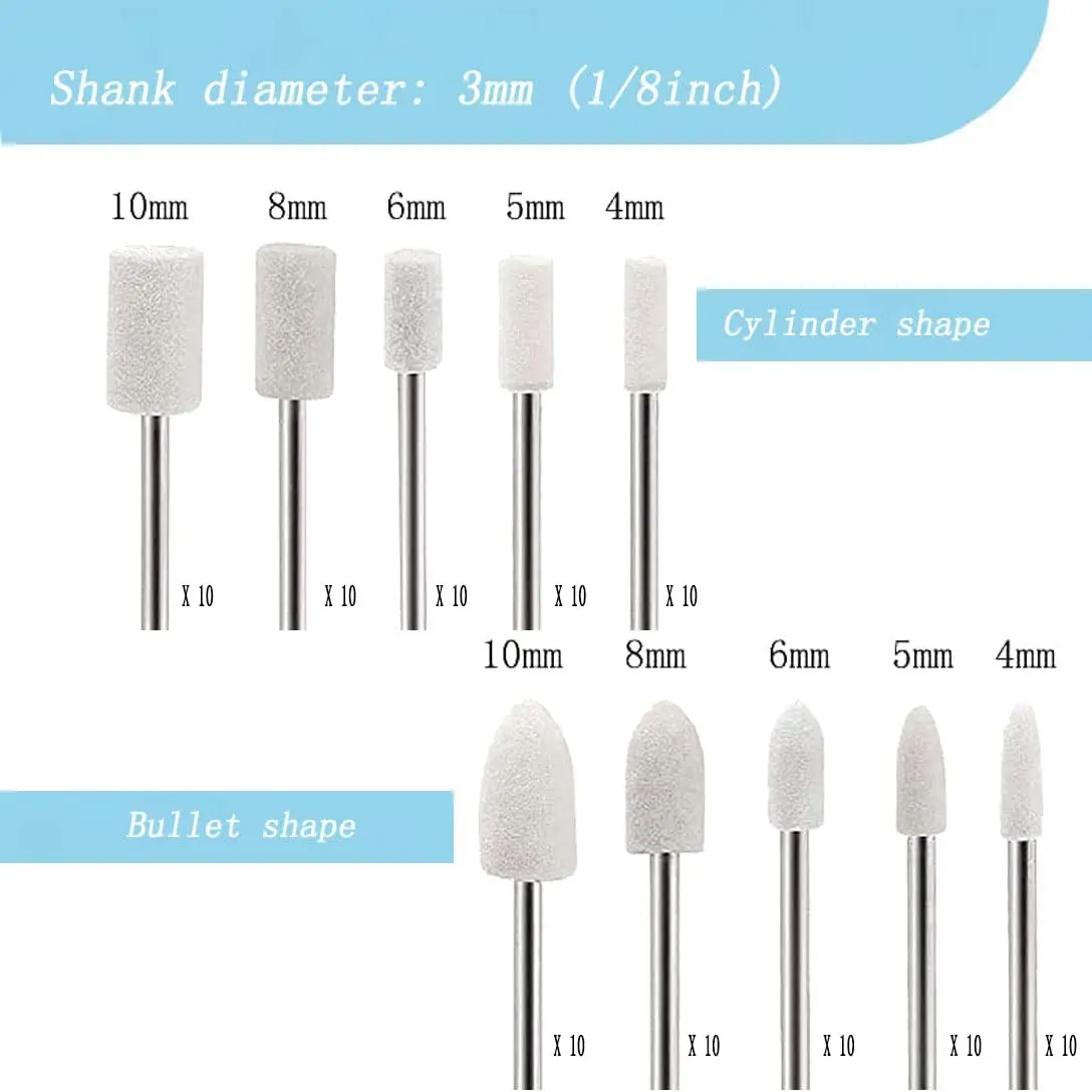 100Pcs Wool Felt Polishing Bits | Various Felt Polishing Bits for Woodwork, Jewelry, Lapidary Work, Metal for Dremel Rotary Tool