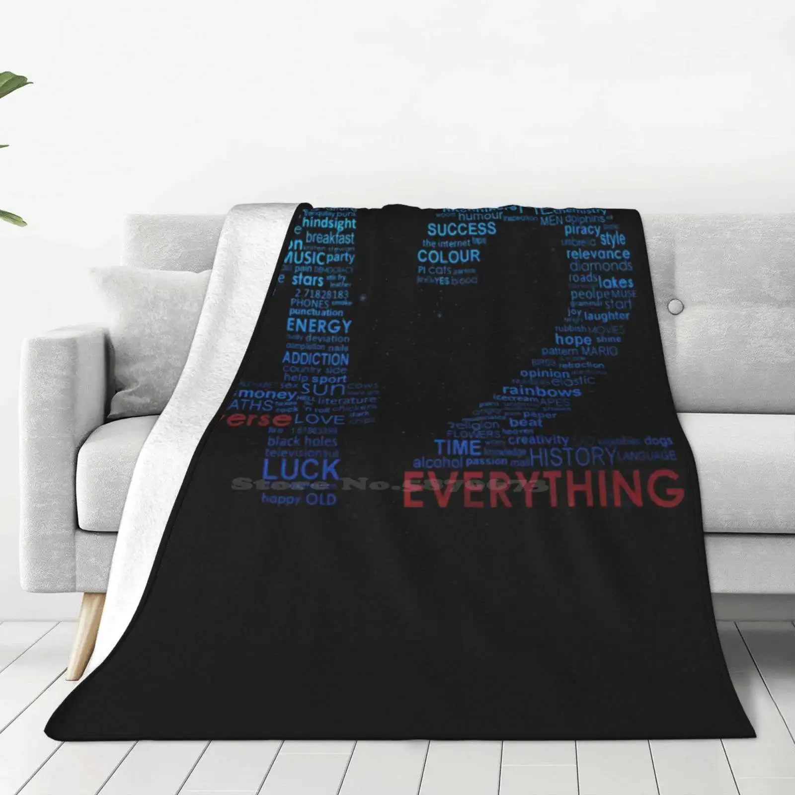 Life , The Universe , And Everything-Hitchhiker'S Guide To The Galaxy Latest Super Soft Warm Light Thin Blanket Hitchhikers