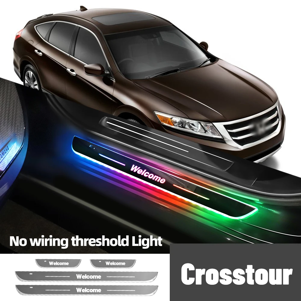 

For Honda Crosstour 2010-2015 2012 2013 2014 Car Door Sill Light Customized Logo LED Welcome Threshold Pedal Lamp Accessories