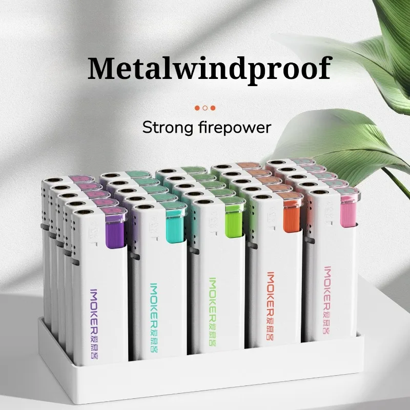 

Metal Lighter Windproof Direct Blue Flame Inflatable Explosion-proof Durable Lighter Rice Wholesale Men's Smoking Accessories