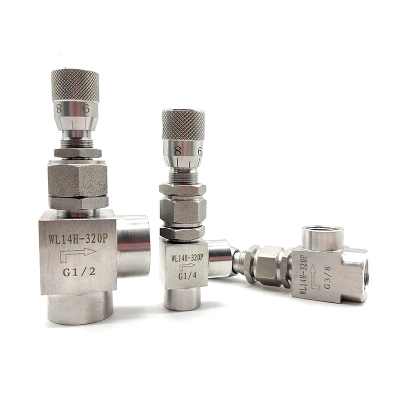 304 Stainless Steel Right Angle Type Micro regulating valve female thread 1/4