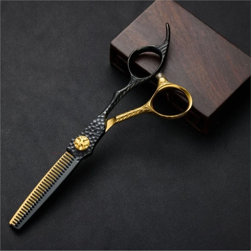 Hair Scissors Set 6 Inch 9Cr13 Stainless Steel - Barber Salon Thinning & Texturizing Shears Kit for Hairdresser and Home Use