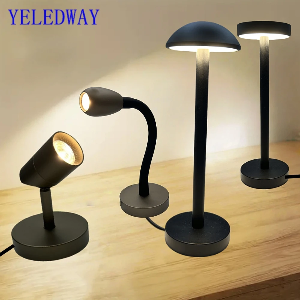 

USB Mini Table Lamp Trichromatic Dimming Living Room Atmosphere Home Lamps Eye Protection Night Light Girl Bedroom Bedside Decor