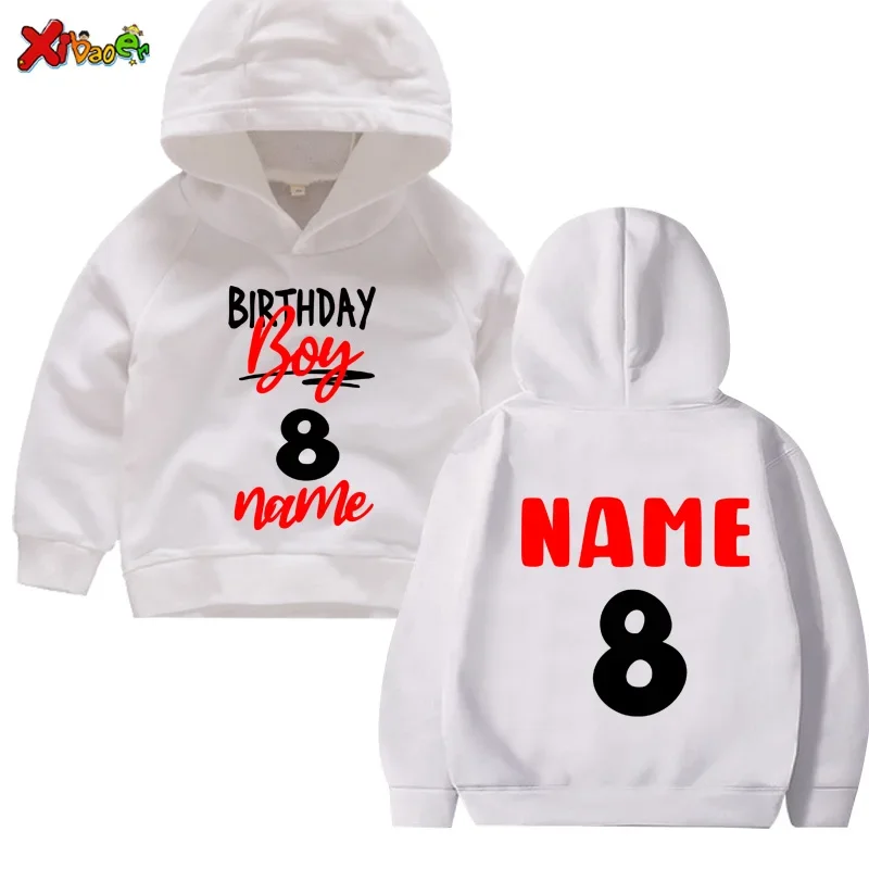 الصبي الأحمر عيد ميلاد هوديس الأولاد بلوزات طويلة الأكمام قميص حفارة عيد ميلاد هوديس 2025 طفل رضيع 3rd عيد ميلاد أنا 6 #6