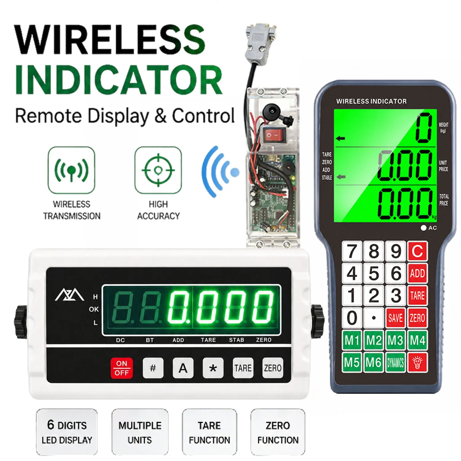 Electronic scale accessories, electronic scale head display screen, LCD wireless pricing and weighing display screen, no battery