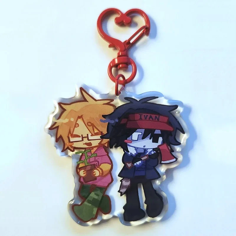 RBLX Bad Things Charm Anime Cartoon Acrylic Keychain | A Him/Her