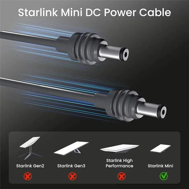 

【Кабель USB-C】Сменный удлинительный кабель питания постоянного тока для Starlink Mini «папа-папа» для Starlink
