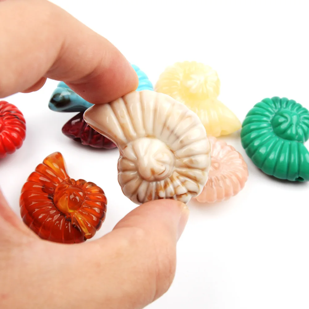 3 Pieces 30*37mm Simulated Acrylic Conch Shell Horizontal Hole Bead DIY Makes Fashionable Jewelry Clothing Accessories Materials