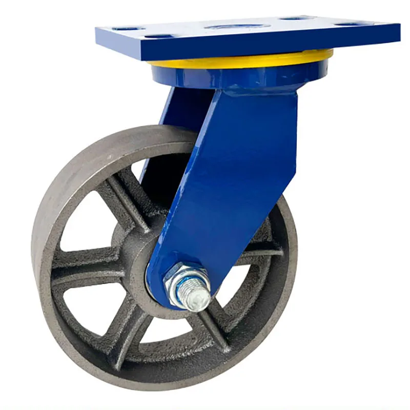 

WeiHang 4/5/6/8 Inch Heavy Duty Caster Iron Flower Hole Wheels Swivel 360 Degrees Caster Wheel Caster 50mm