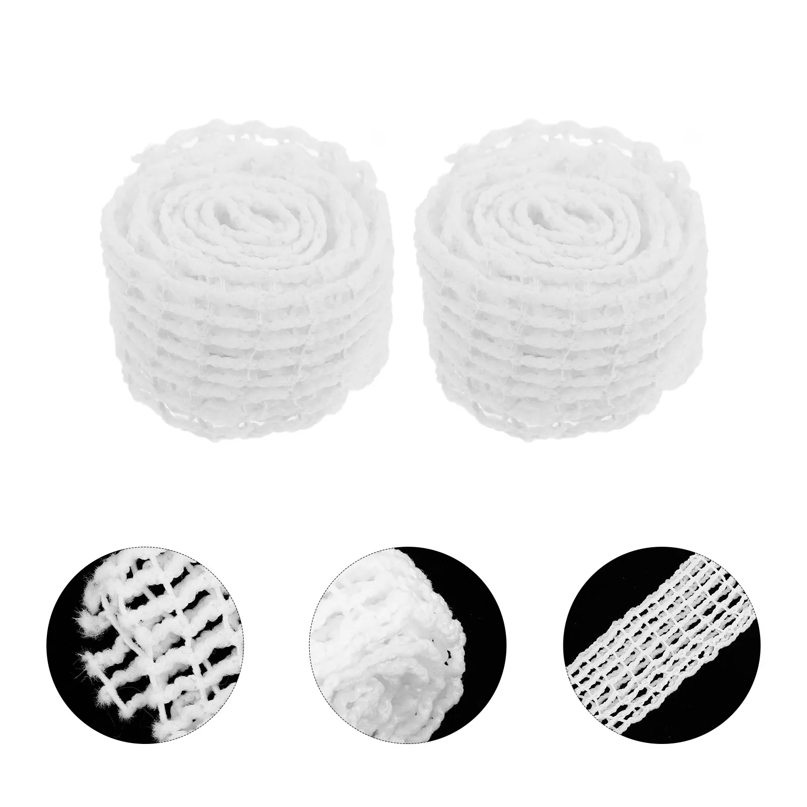 6 Rollos de Malla Elástica de Algodón para Embutidos, Red para Embutir Salchichas, para Atar Ternera Asada, Jamón, Cocina