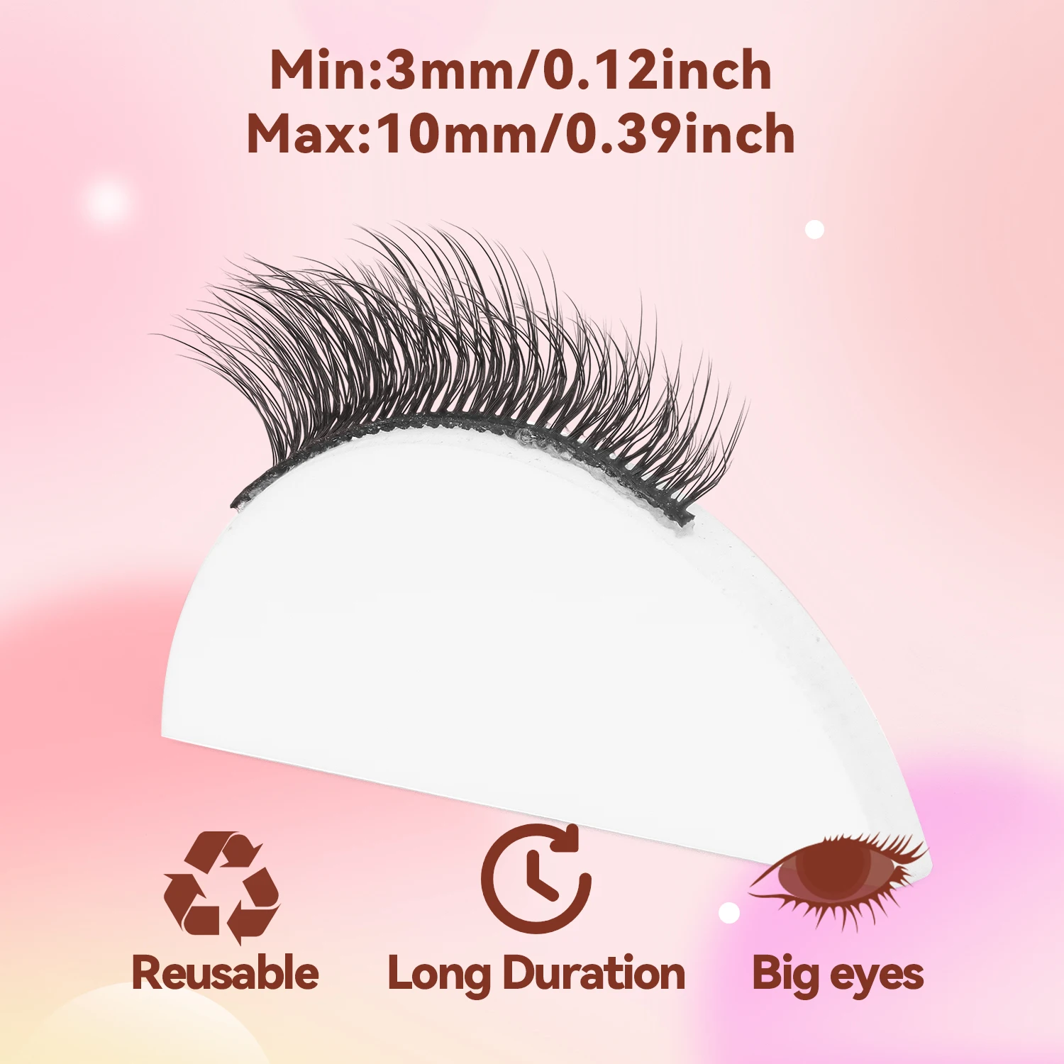 7 pares de pestañas postizas naturales rizadas, pestañas postizas ligeras, efecto natural y realista, medio pestañas