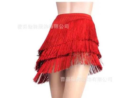 Latin Dance Skirt Sexy Women Chacha Samba Tango Layers Tassels Fringes Dresses Competition Performamnce Salsa Lady Latin Costume