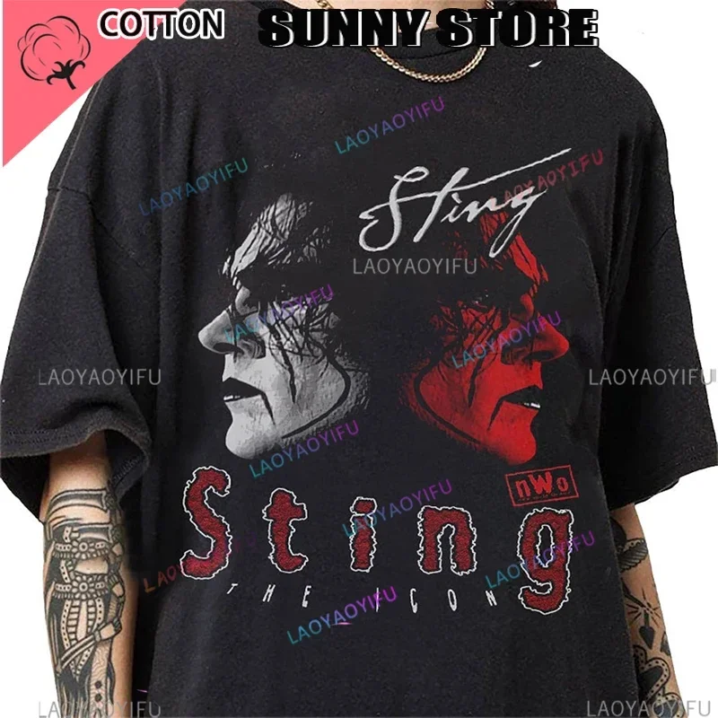 Sting Wrestling Women Men T-Shirt Black  Sting Top Fashion Tee Popular Customized Shirts