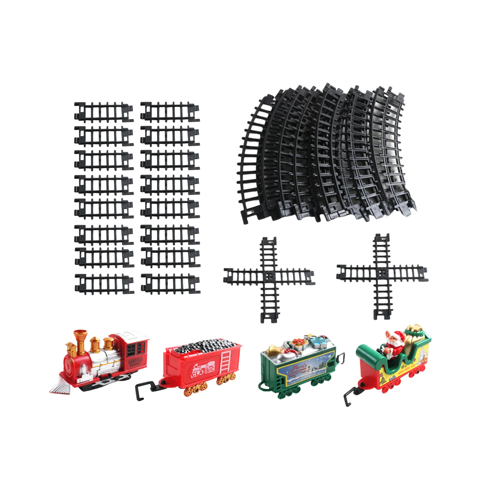 Christmas Electric Train Set Around The Tree Railway Tracks Set Classic Toy Train Set Gifts for Boys Girls 3 4 5 6 Year Old Kids