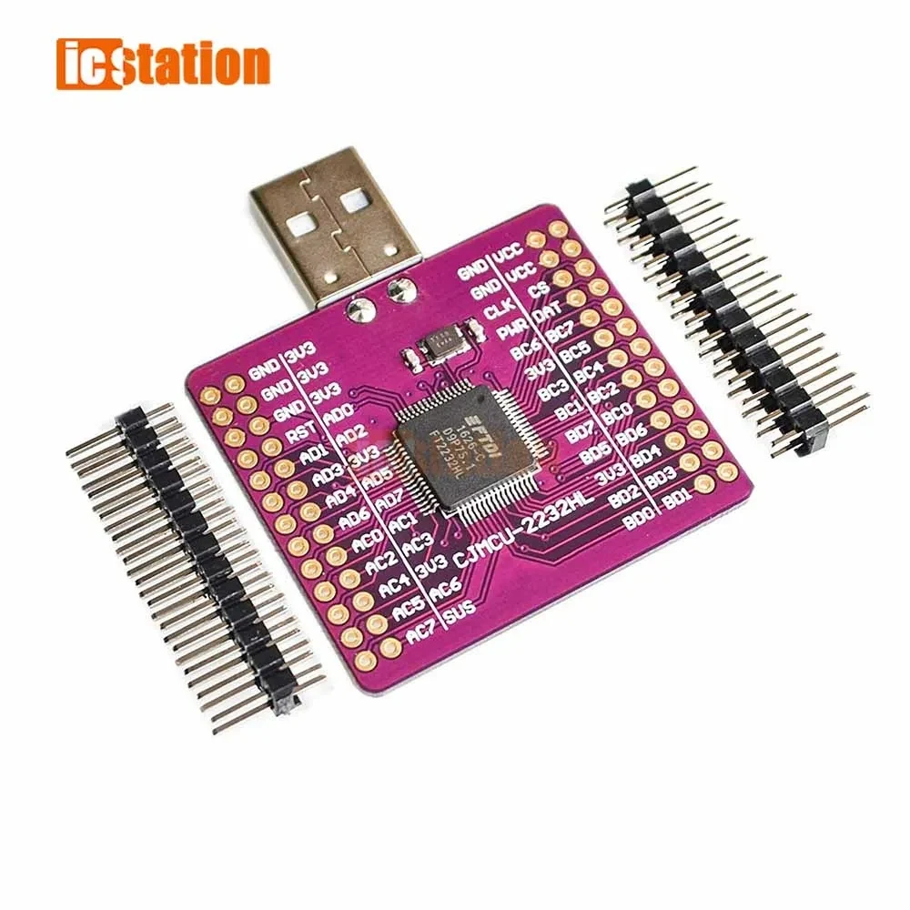 FT2232HL USB to UART Module Dual Channel USB to FIFO SPI I2C IIC JTAG RS232 Module CJMCU-2232HL external memory