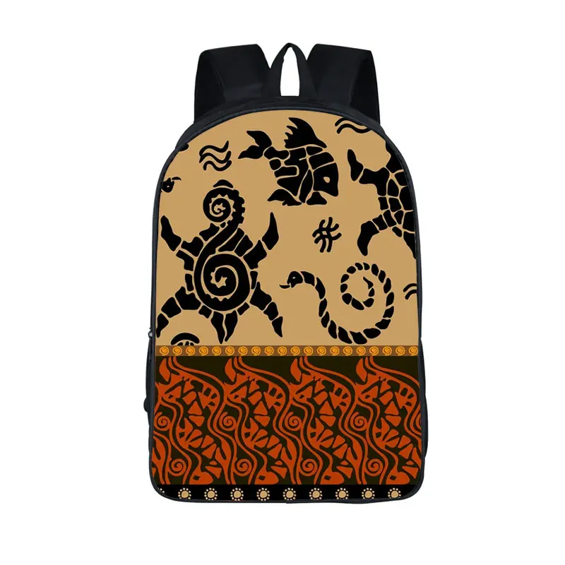 Mochila de impressão tribal tradicional polinésia para adolescentes, meninos e meninas mochilas escolares, mochila tartaruga havaiana, sacos de livros infantis