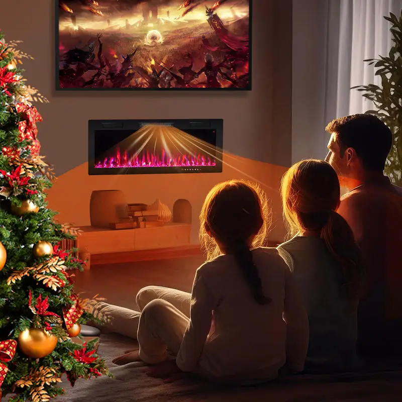 

Electric Fireplace 40/50/60 Inches Recessed and Wall Mounted for 2' x 6' Stud-50 inches